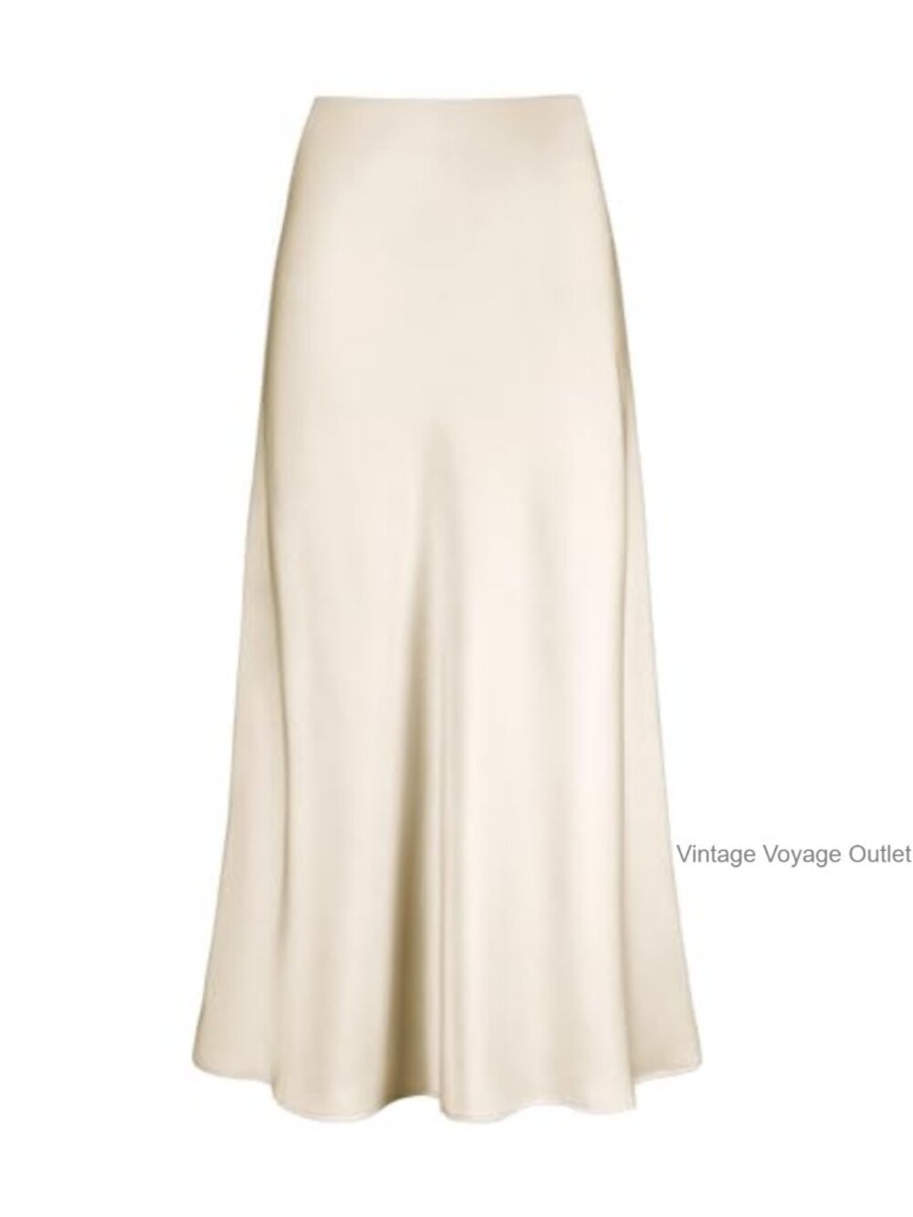 Satin High Waisted Maxi Skirt A Line Silk Long Skirt